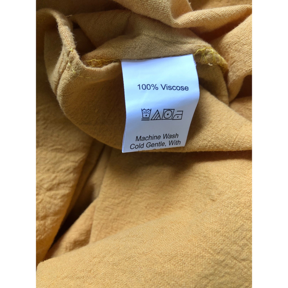 Rotita Mustard Yellow Button Up Sweetheart Neckline Mini Dress - Picture 8 of 10